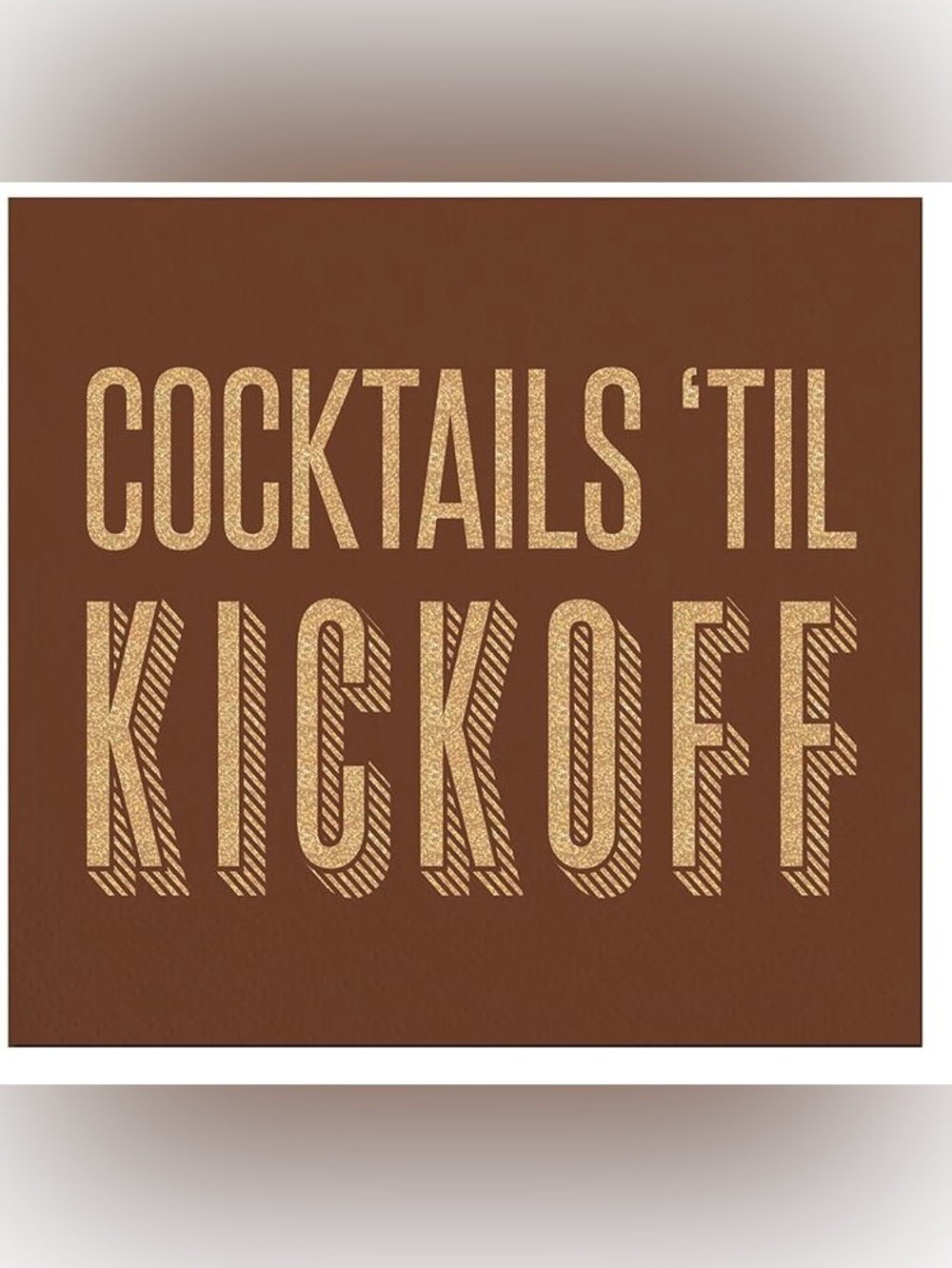 Slant Collections Cocktails Til Kickoff Napkins-NWT